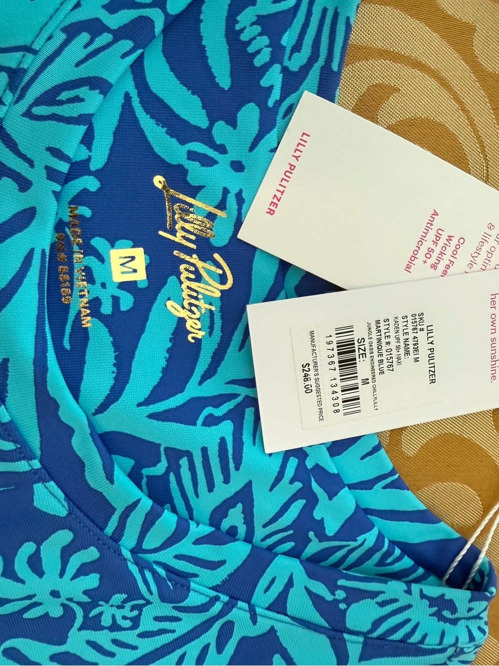 Lilly Pulitzer Blue Floral Maxi Dress with Aqua Print - Picture 4 of 5